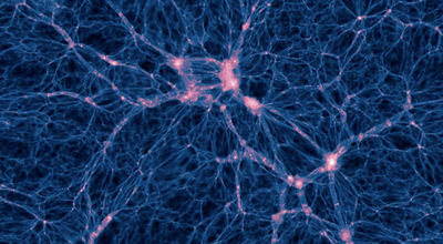 Simulazione cosmologica di formazione di strutture nell’Universo credits” Collaborazione Illustris”