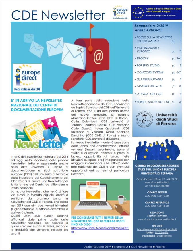 newsletter aprile-giugno 2019