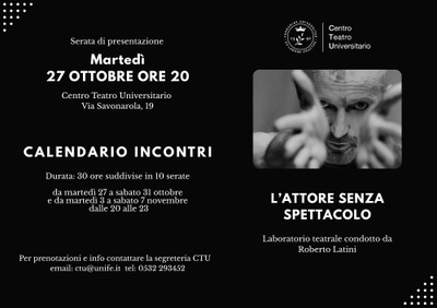 L'attore senza spettacolo latini 1 Prima parte volantino