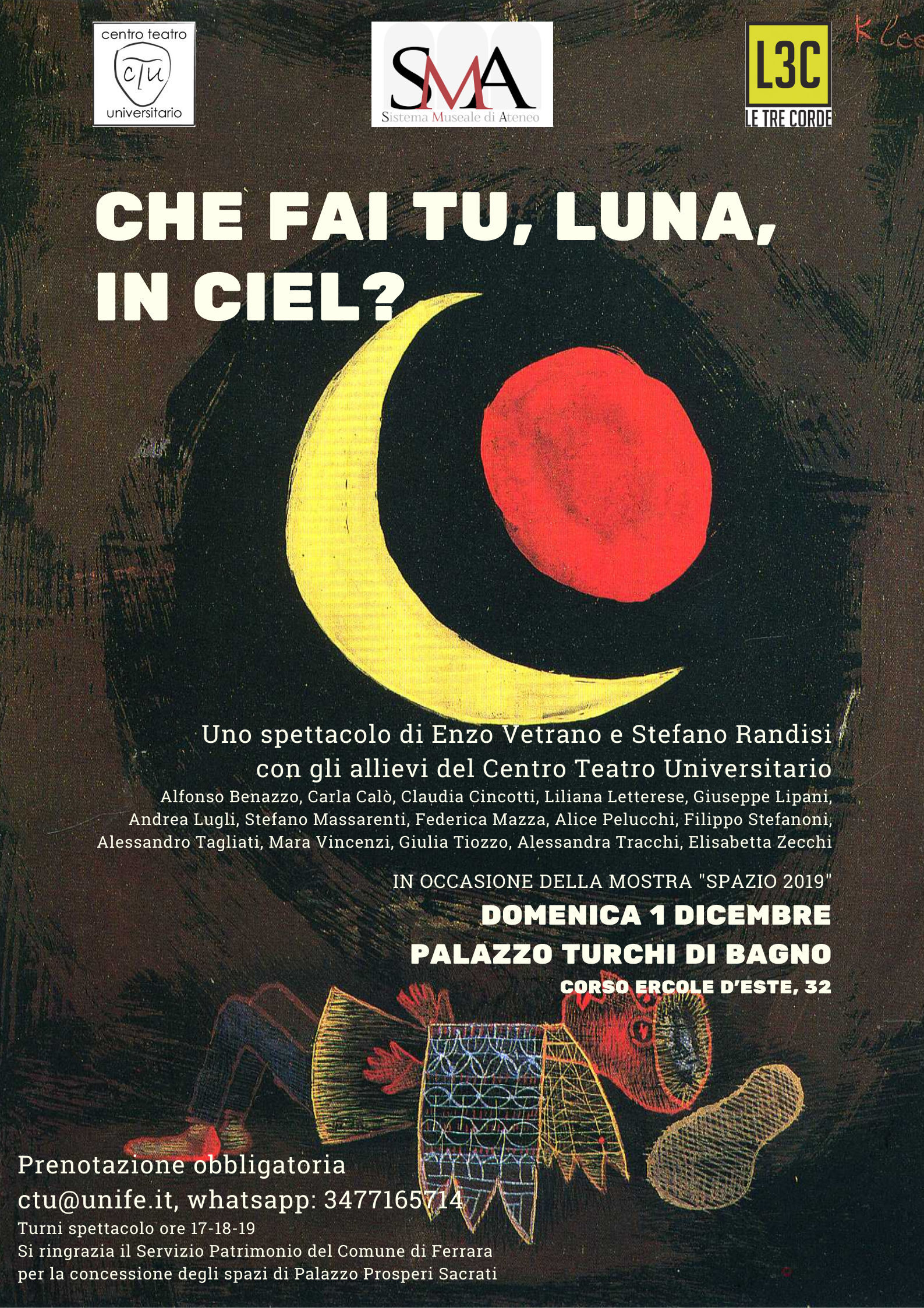 "Che fai tu, luna, in ciel?", spettacolo itinerante diretto da Stefano Randisi e Enzo Vetrano