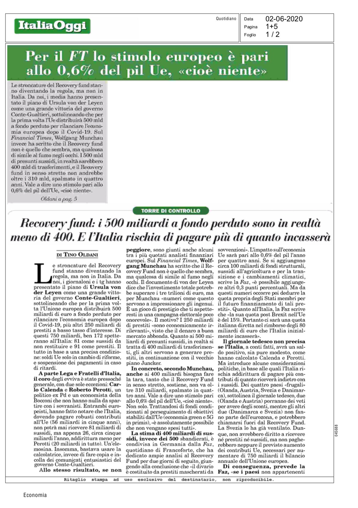 RF ITALIA OGGI 