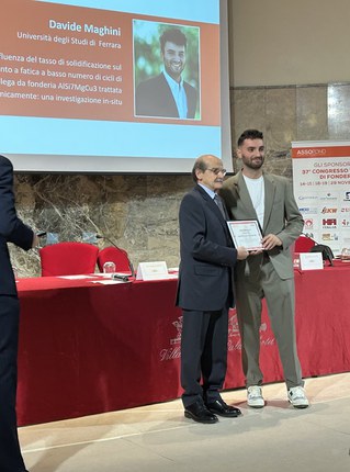 Il nostro dottorando Davide Maghini vince il premio di studio ASSOFOND 2024 Il nostro dottorando Davide Maghini vince il premio di studio ASSOFOND 2024