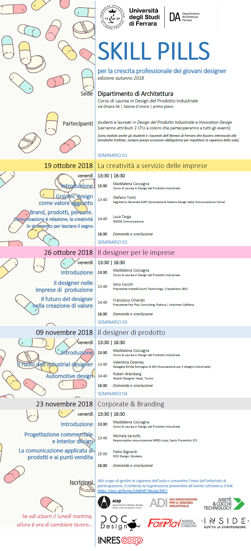 Incontri di orientamento professionale autunno 2018