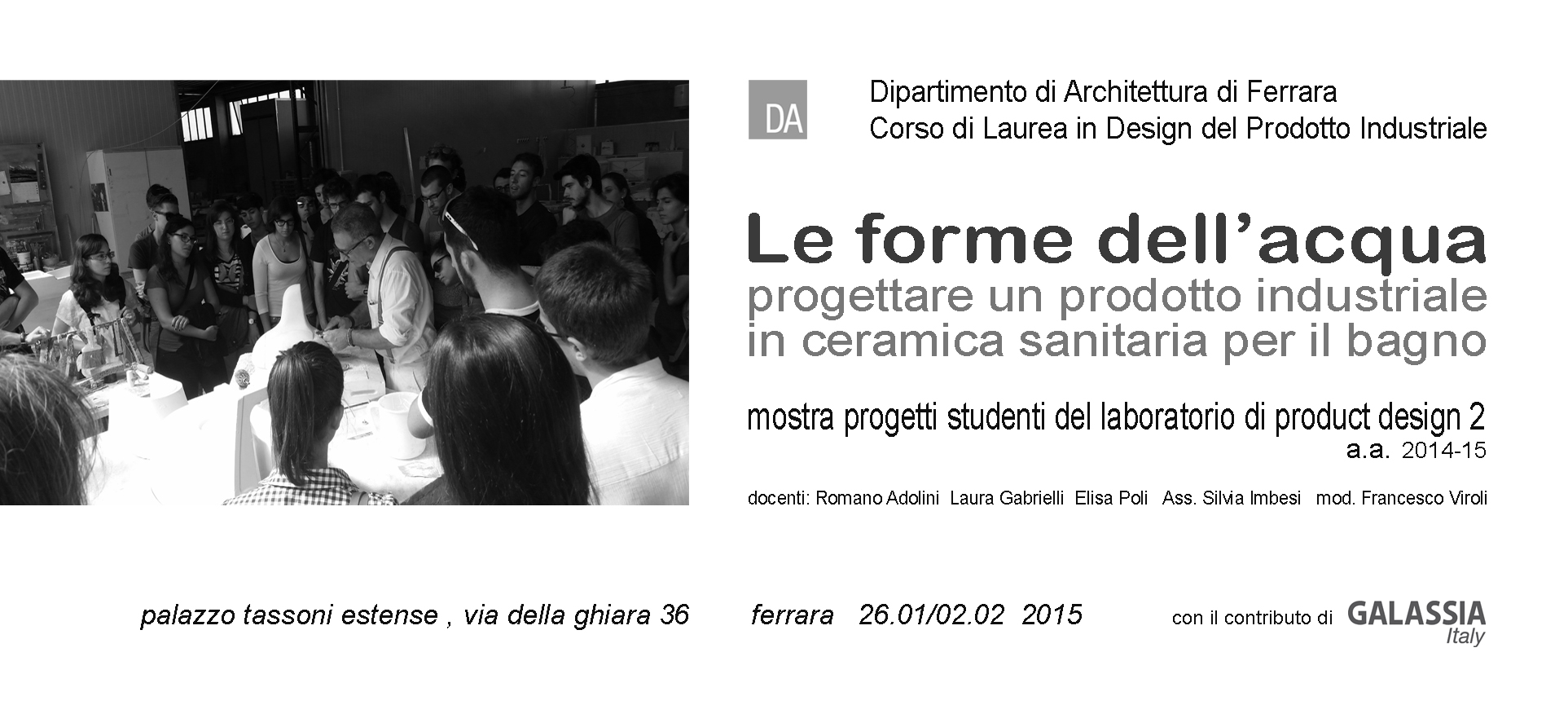 Inviti Mostra laboratorio di Product design II