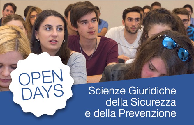Open Day virtuale del Corso di Laurea in Scienze Giuridiche della Sicurezza e della Prevenzione