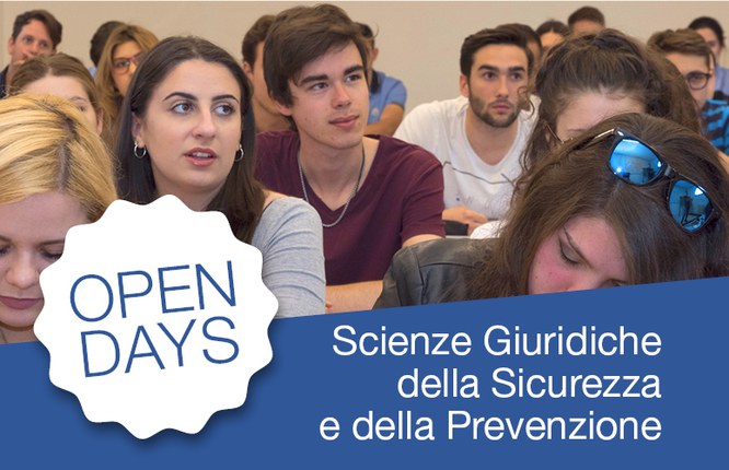 Open Day: Corso di Laurea Scienze giuridiche della Sicurezza e della Prevenzione