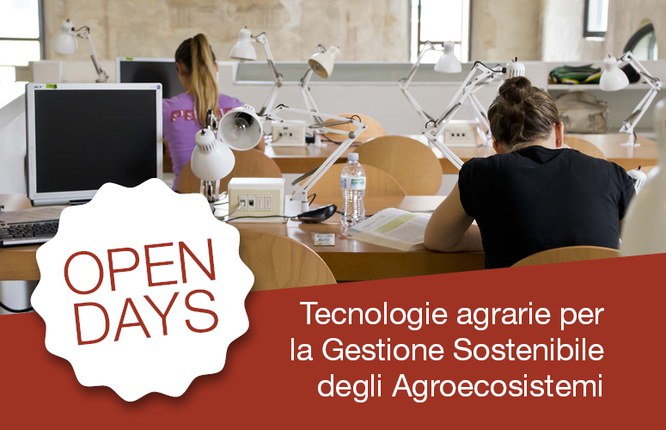 Open Day: Tecnologie Agrarie per la Gestione Sostenibile degli Agroecosistemi Open Day: Tecnologie Agrarie per la Gestione Sostenibile degli Agroecosistemi