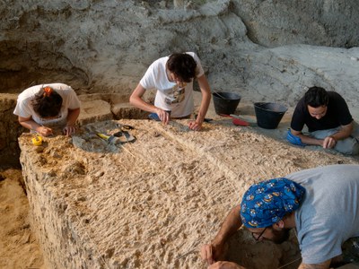 Il team Unife negli scavi archeologici di La Pineta (Isernia, Molise).