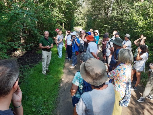 Un momento dell'escursione al Parco del Delta del Po