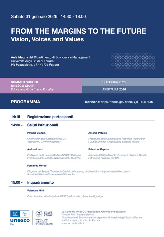 FROM MARGINS TO THE FUTURE programme