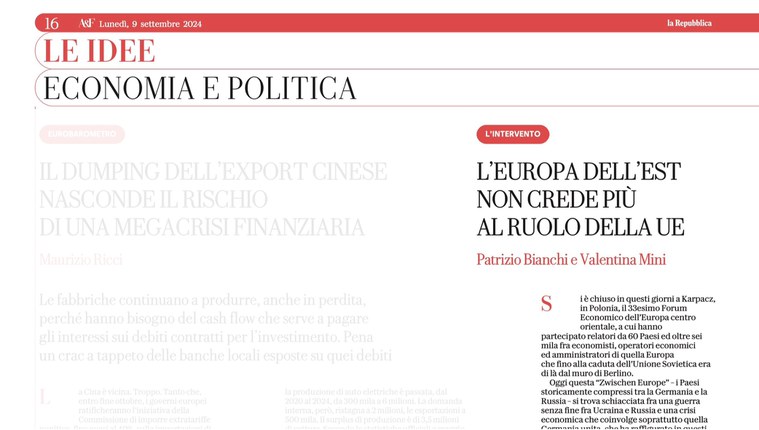 L'Europa dell'Est non crede più al ruolo della UE L'Europa dell'Est non crede più al ruolo della UE