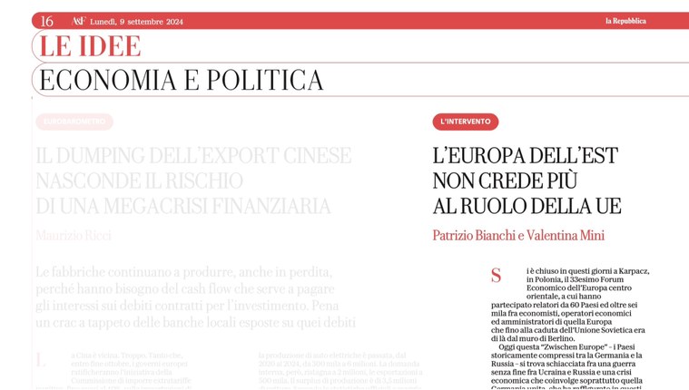 L'Europa dell'Est non crede più al ruolo della UE