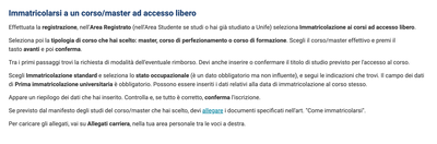 Istruzioni su come iscriversi al Master A.Di.P. (corso di Alta Formazione ad accesso libero)