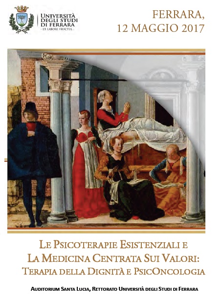  Invito Evento Aperto al Pubblico Ferrara 12 Maggio 2017 - Terapia della Dignità e Medicina Centrata sui Valori