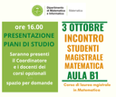 3 ottobre incontro per piano di studi