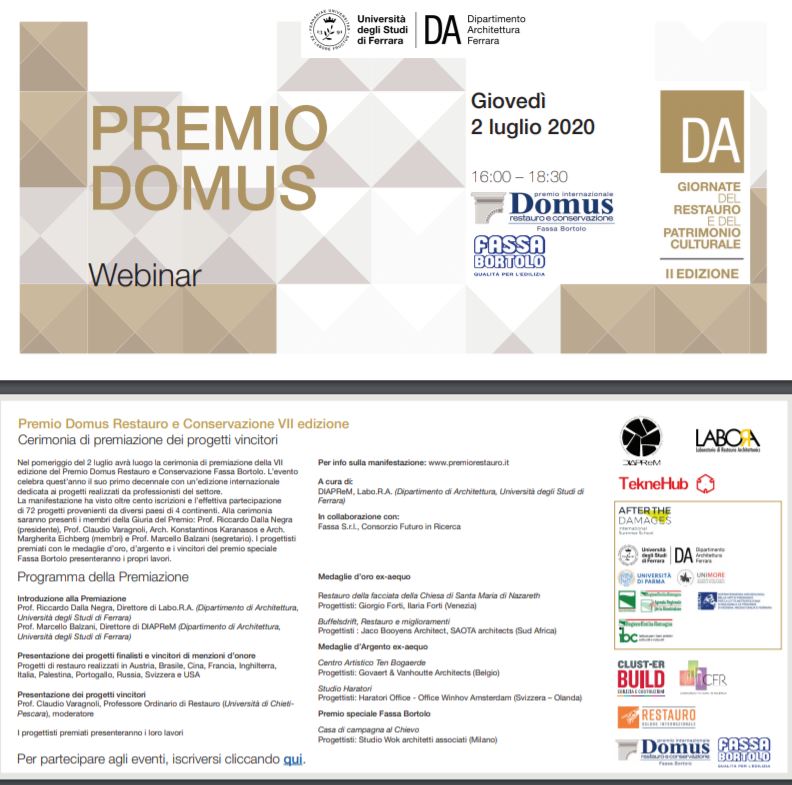 Premio Domus Restauro e Conservazione 2020