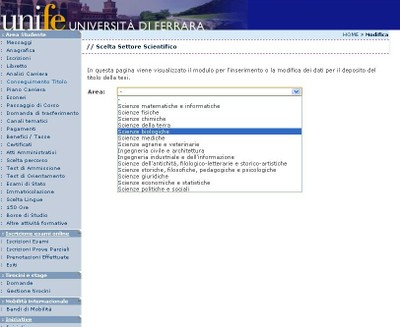 7 Area disciplinare
