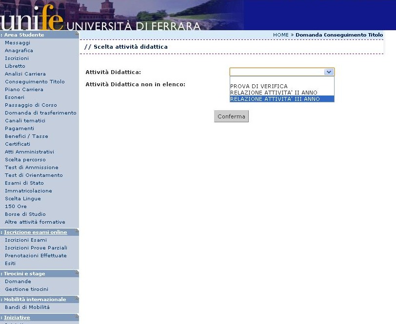 8 Attività didattica