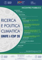 20/03/2024 h. 17:30 | Ricerca e politica climatica. UNIFE a COP28