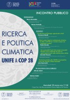 20/03/2024 h. 17:30 | Ricerca e politica climatica. UNIFE a COP28