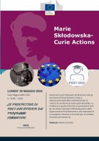 20/05/2024 | "Maria Skłodowska-Curie Actions - Le prospettive di post-doc offerte dai programmi comunitari"