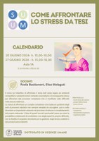 20 e 27 giugno 2024 | Corso "Come affrontare lo stress da tesi" 