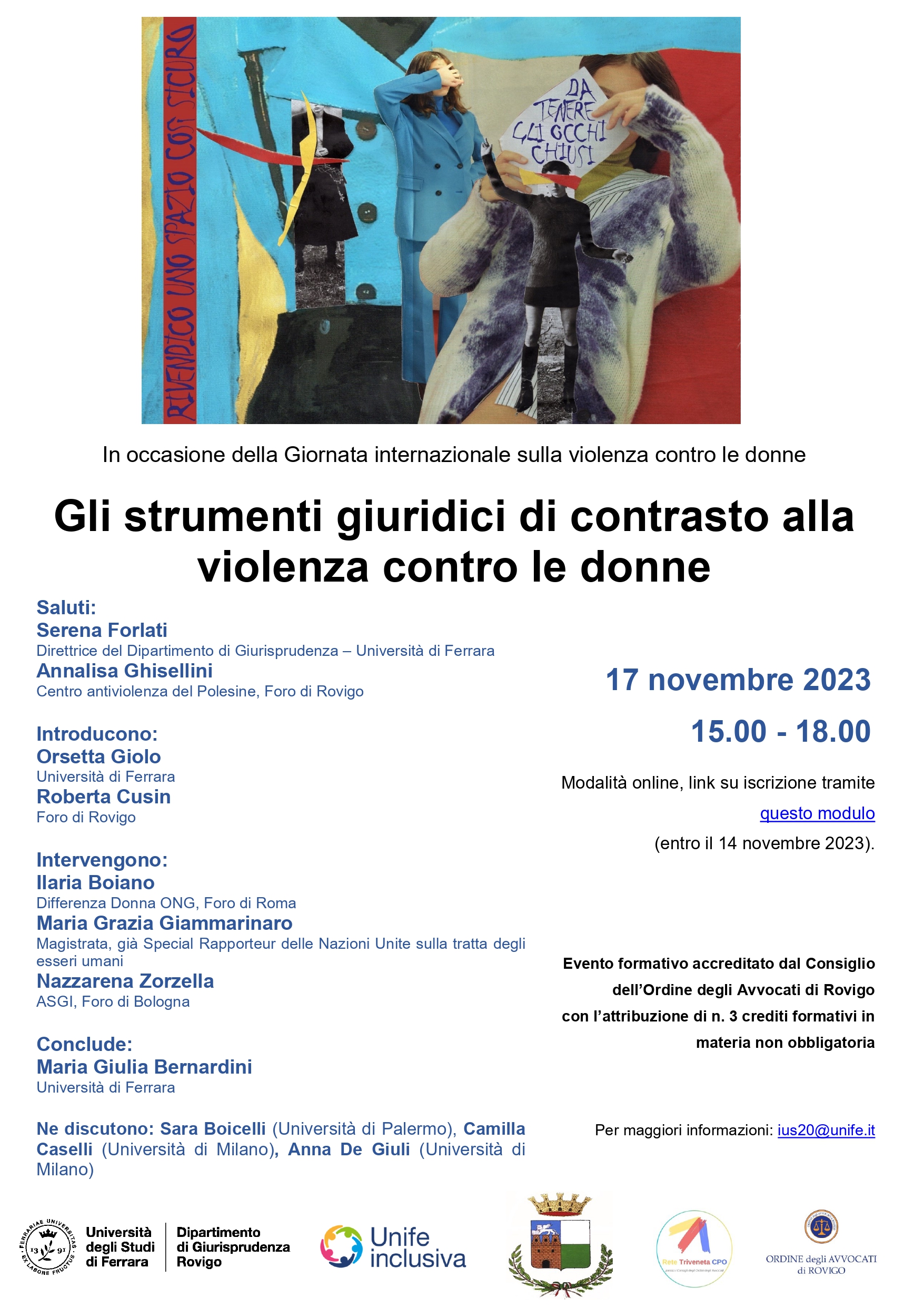 Giornata mondiale sulla violenza contro le donne | Seminari con crediti formativi