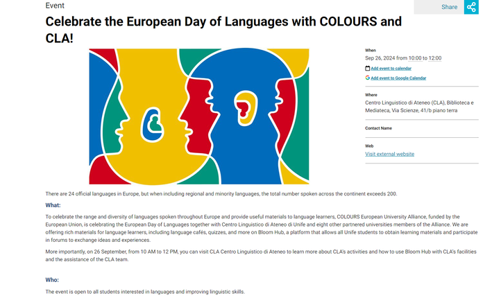Giornata Europea delle Lingue Giornata Europea delle Lingue