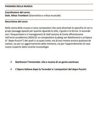 PASSAGGI DELLA MUSICA