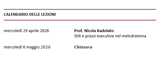 DAL 29/4/26 AL 6/5/26
