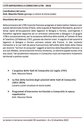L'ETÀ NAPOLEONICA A COMACCHIO (1796 - 1814)