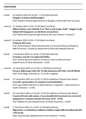 DAL 13/10/ 25 AL 1/12/25