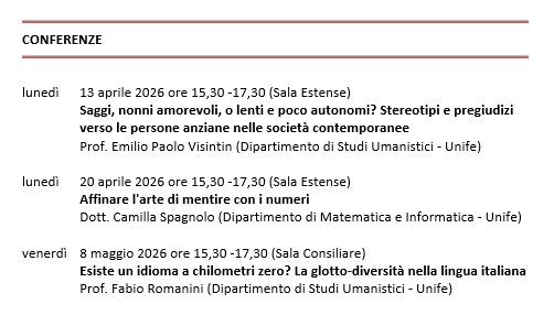 DAL 13/4/26 AL 8/5/26