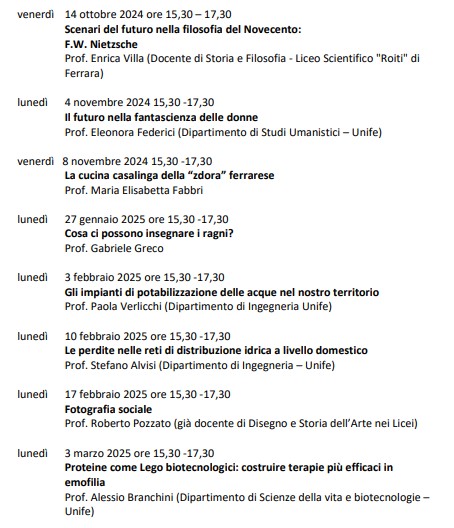 DAL 14/10/24 AL 3/3/25