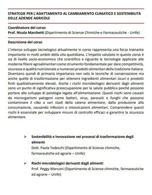 STRATEGIE PER L'ADATTAMENTO AL CAMBIAMENTO CLIMATICO E SOSTENIBILITÀ DELLE AZIENDE AGRICOLE