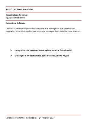  BELLEZZA E COMUNICAZIONE