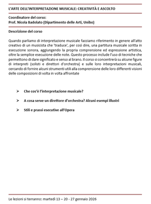 L'ARTE DELL'INTERPRETAZIONE MUSICALE: CREATIVITÀ E ASCOLTO