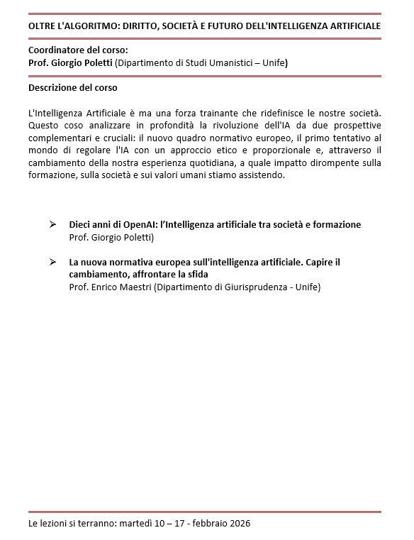 OLTRE L'ALGORITMO: DIRITTO, SOCIETÀ E FUTURO DELL'INTELLIGENZA ARTIFICIALE