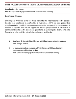 OLTRE L'ALGORITMO: DIRITTO, SOCIETÀ E FUTURO DELL'INTELLIGENZA ARTIFICIALE